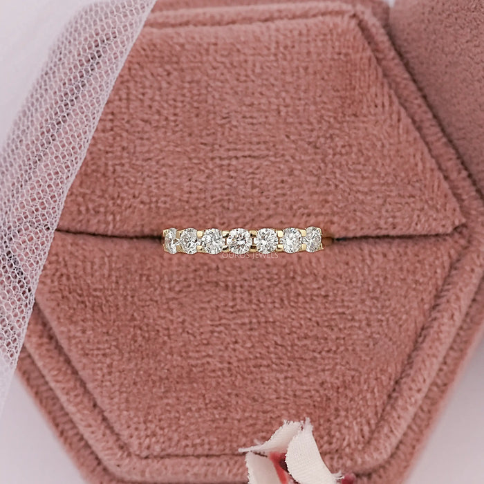 Seven Stone Round Diamond Half Eternity Band