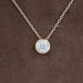 Bezel-Set Round Diamond Solitaire Pendant Necklaces
