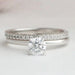 Round Cut Lab Grown Diamond Bridal Ring Set
