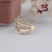 Round Lab Diamond Angel Wing Ring Ring