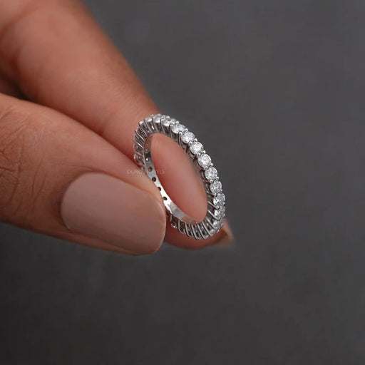 2.10 MM Round Cut Lab Grown Diamond Eternity Wedding Band