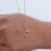 Open Circle Round Lab Diamond Pendant Necklaces