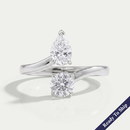 Pear And Round Bypass Setting Ring