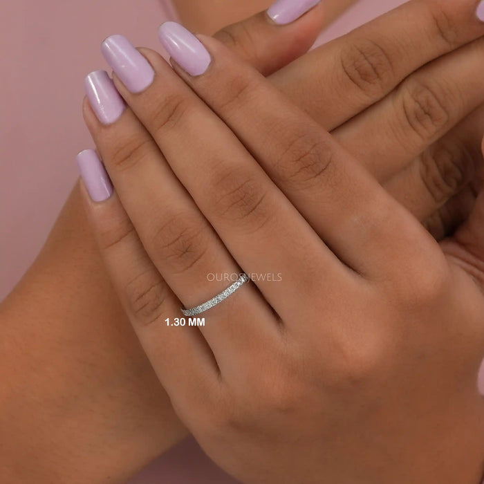 Round Cut Lab Grown Diamond Eternity Band Rings