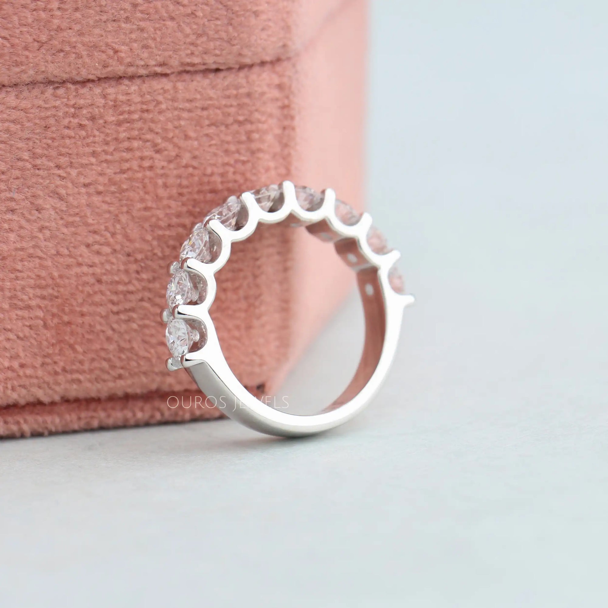 Brilliant Round Diamond Half Eternity Band