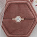 Round Cut Halo Diamond Engagement Ring Ring