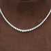 Graduated Round Shape Lab Diamond Tennis Necklace