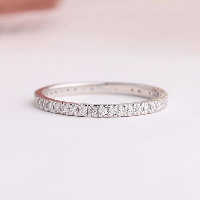 Round Cut Lab Grown Diamond Eternity Band Rings