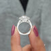 Round Cut Lab Diamond Double Halo Engagement Ring Ring