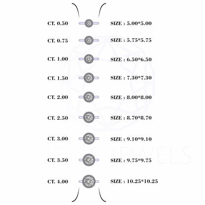 Round Brilliant Cut Halo Diamond Solitaire Engagement Ring Ring