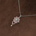 Round Cut Lab Grown Diamond Flower Pendant