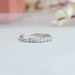 Round Cut Half-Eternity Wedding Ring 14KT Solid Gold 2.40 MM Rings