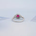 Ruby Cushion Gemstone Split Shank Halo Ring