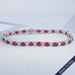 Ruby Oval Gemstone Tennis Bracelet