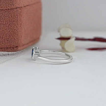 Sapphire Pear Gemstone Toi Moi Engagement Ring Ring