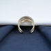 Gold Double Domed Open Cuff Ring