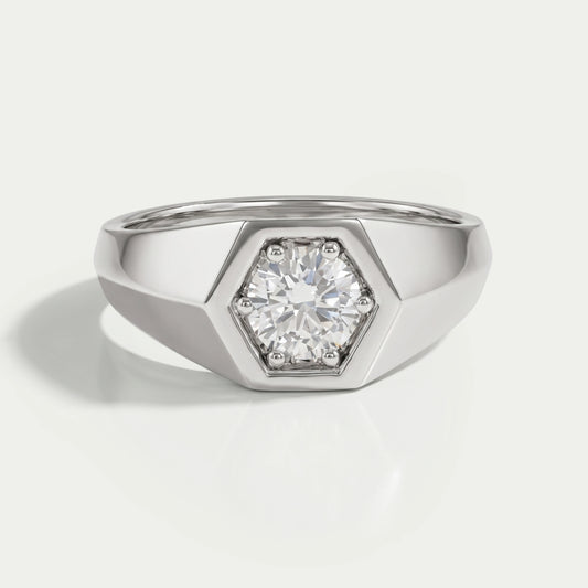 Solitärring Mit Rundem Labor Diamanten