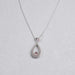 Open Pear Shape Pink Lab Diamond Pendant Necklaces