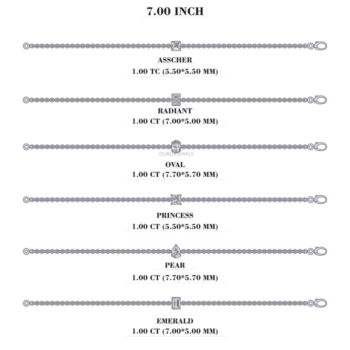 Brilliant Cut Lab Diamond Solitaire Bracelet Bracelet