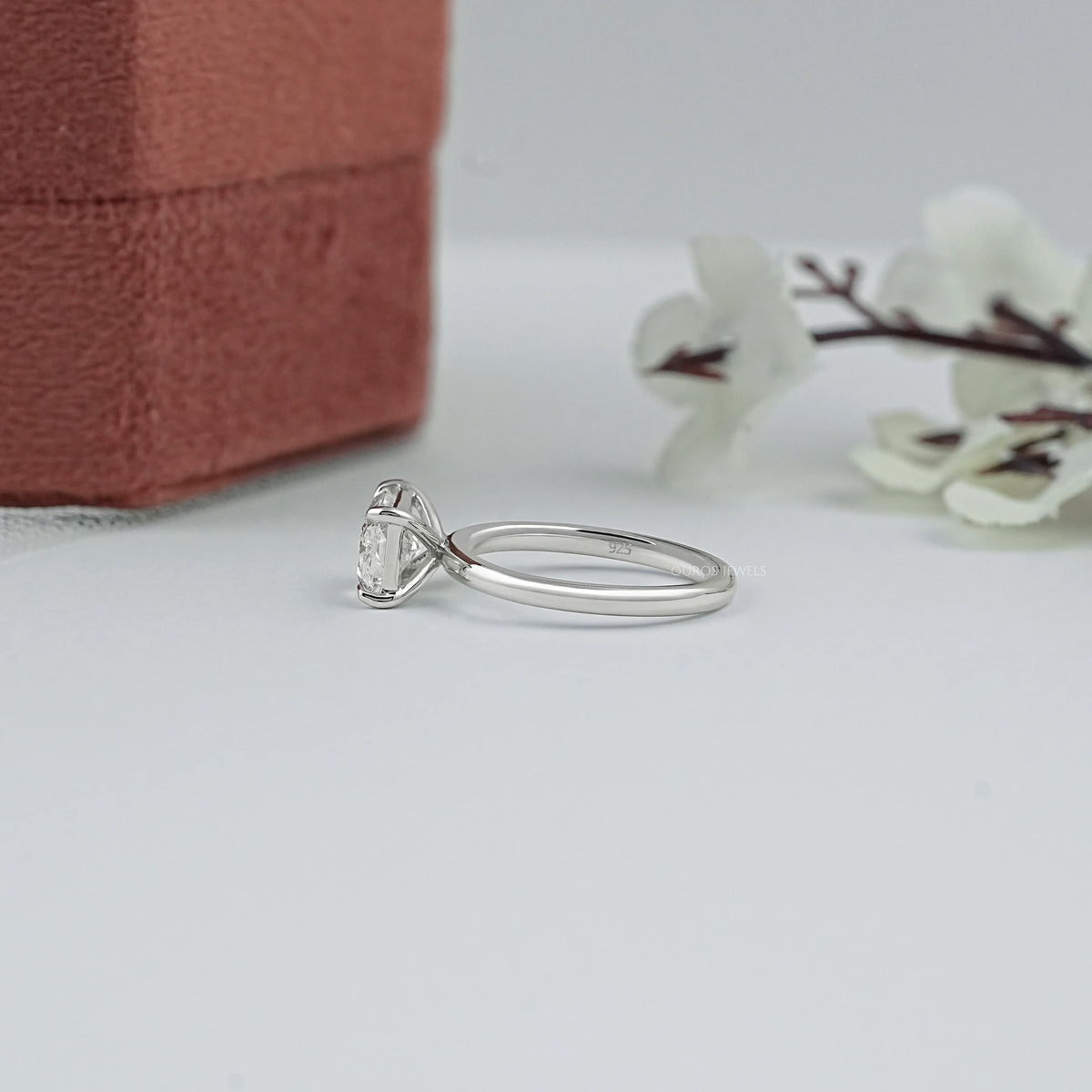 East West Radiant Lab Diamond Solitaire Ring Rings