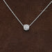 Old European Round Lab Diamond Solitaire Pendant Necklaces