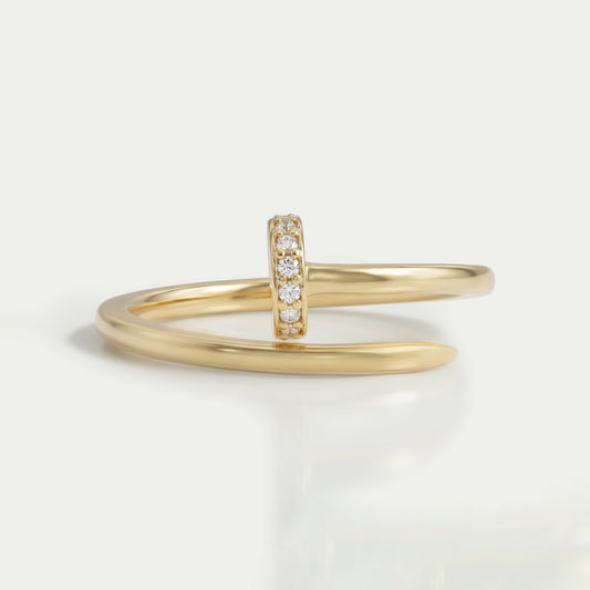 Spiral Round Cut Unique Diamond Wedding Ring Rings