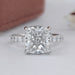 Square Cushion Lab Diamond Eternity Engagement Ring Rings