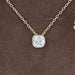 Square Old Mine Cushion Cut Bezel Solitaire Pendant Necklaces