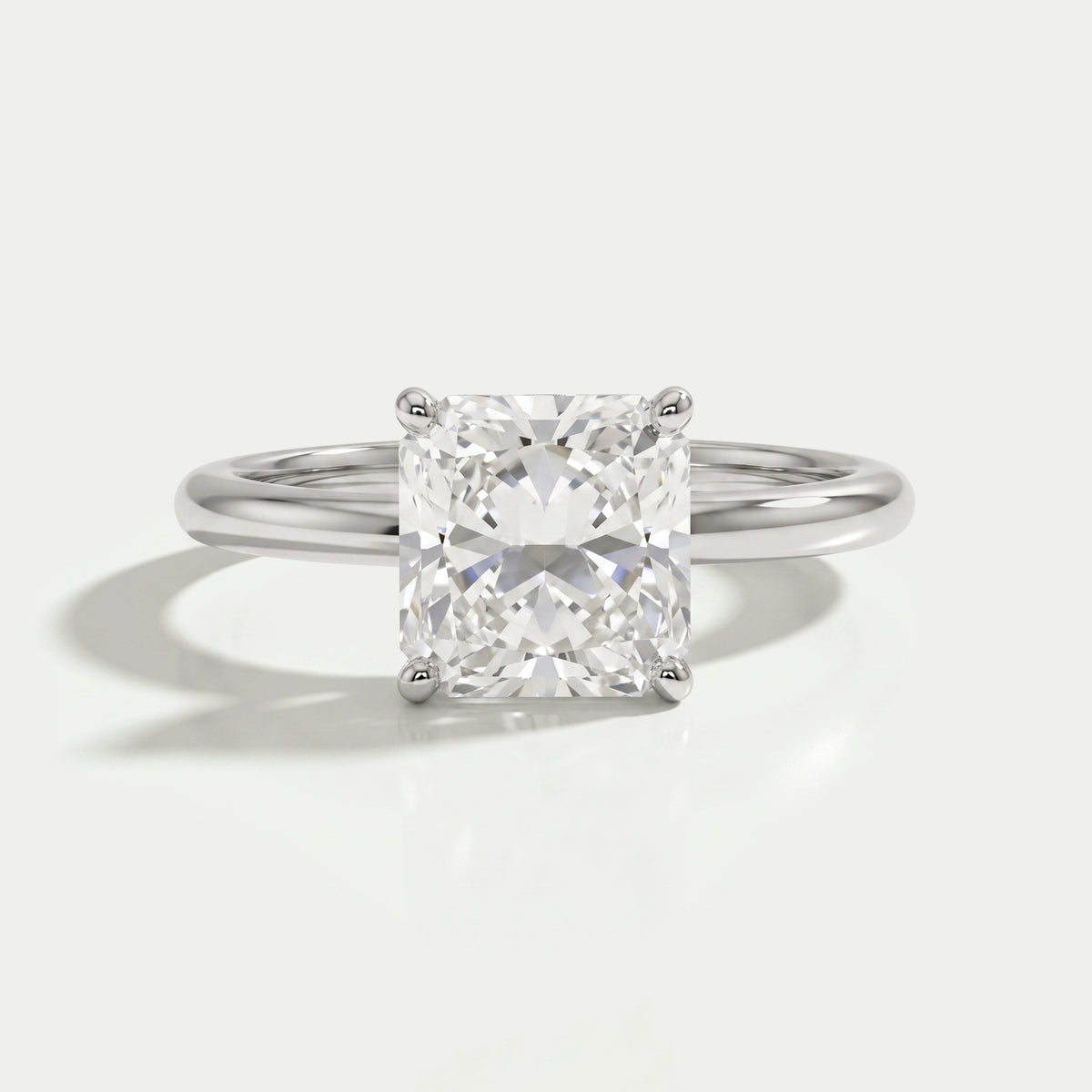Square Radiant Lab Grown Diamond Solitaire Ring Rings