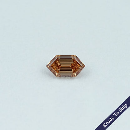 Step Cut Dutch Marquise Lab Champagne Diamond Loose
