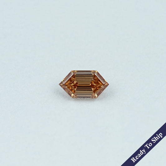 Step Cut Dutch Marquise Lab Champagne Diamond Loose