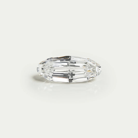 Step Cut Long Oval Lab Grown Diamond Loose