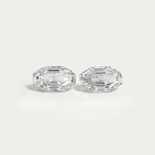 Step Cut Octagon Lab Diamond Matching Pair Loose