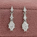 Step Cut Shield Diamond Dangle Earrings Earring