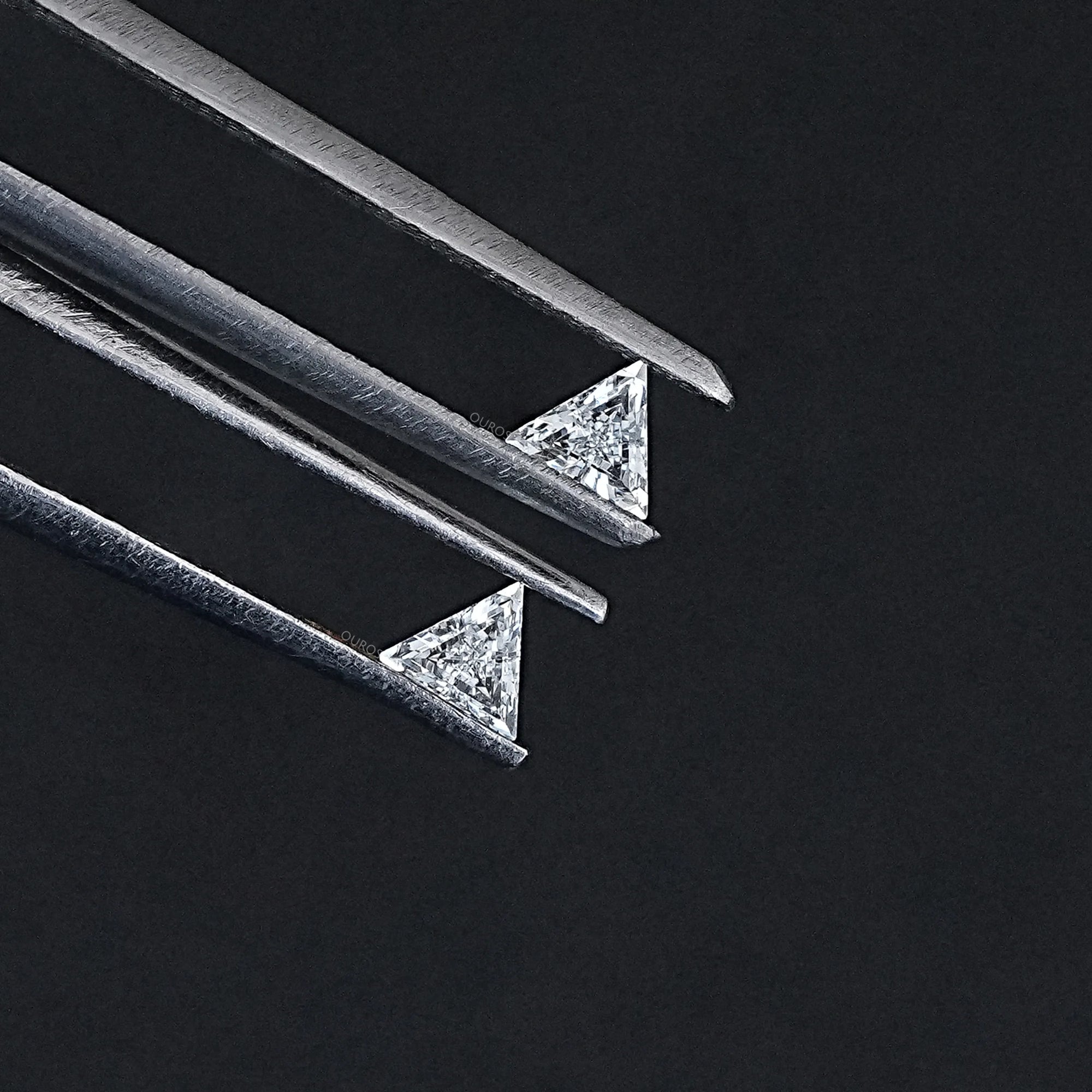 Step Cut Triangle Lab Diamond For Matching Pair Loose
