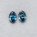 Step Cut Blue Oval Lab Grown Diamond Pair