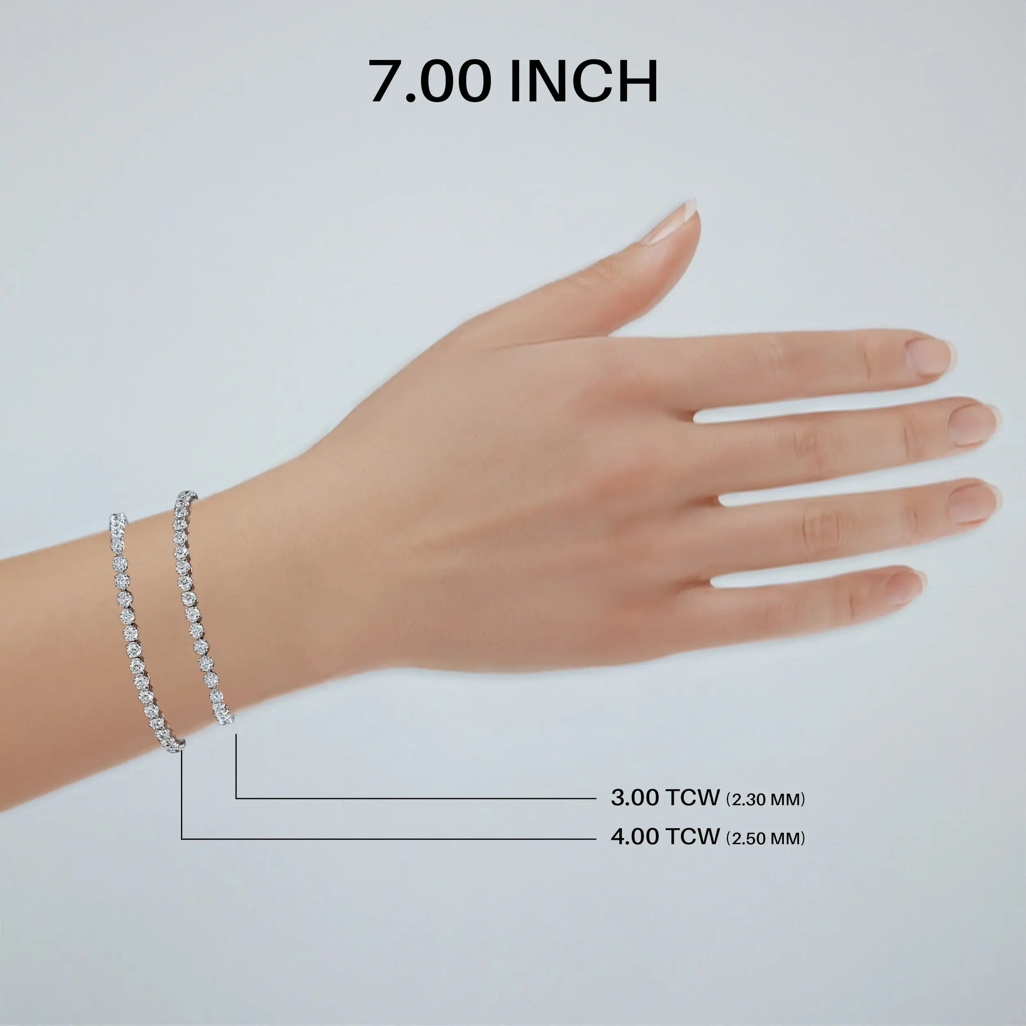 Round Cut Lab Grown Diamond Tennis Bracelet - 3.00 | 4.00 TCW Bracelet