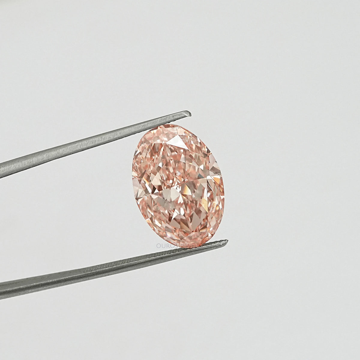 Pink Brilliant Oval Cut Lab Diamond