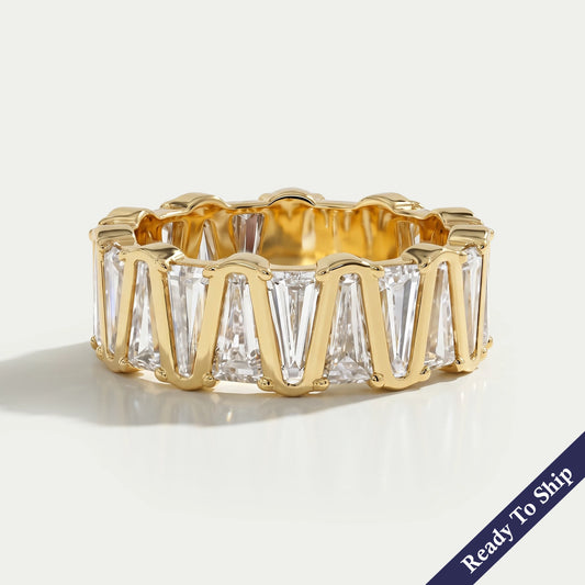 Ovale Diamant-Eternity-Ring, Platin-Ehering