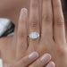 Trinity Cushion Cut Lab Diamond Engagement Rings Ring
