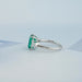 Three-Stone Emerald And Bullet Cut Diamond Ring Ring