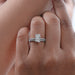 Radiant Cut Solitaire Accent Bridal Ring Set Rings