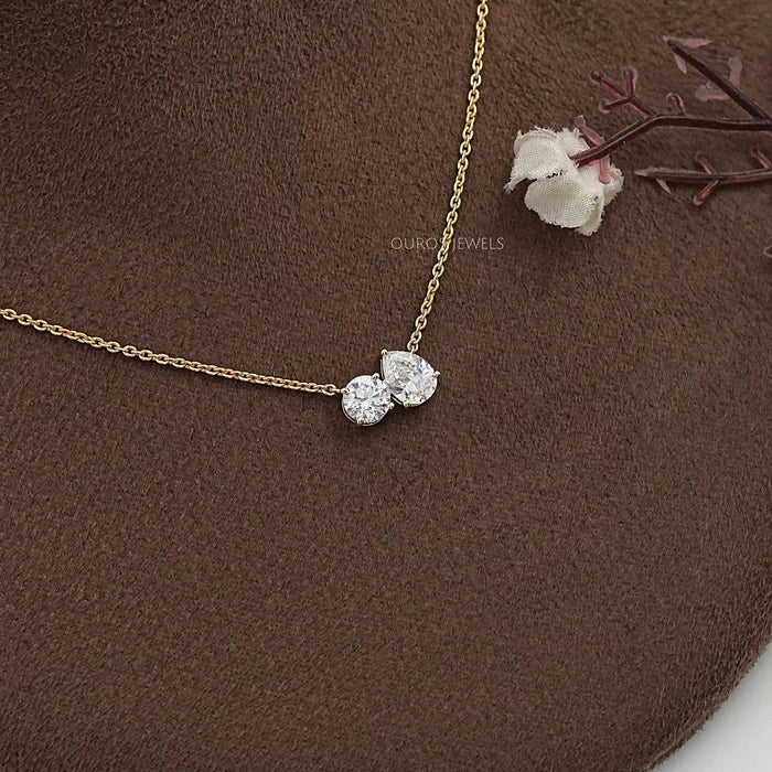 Pear And Round Diamond Toi Moi Pendant