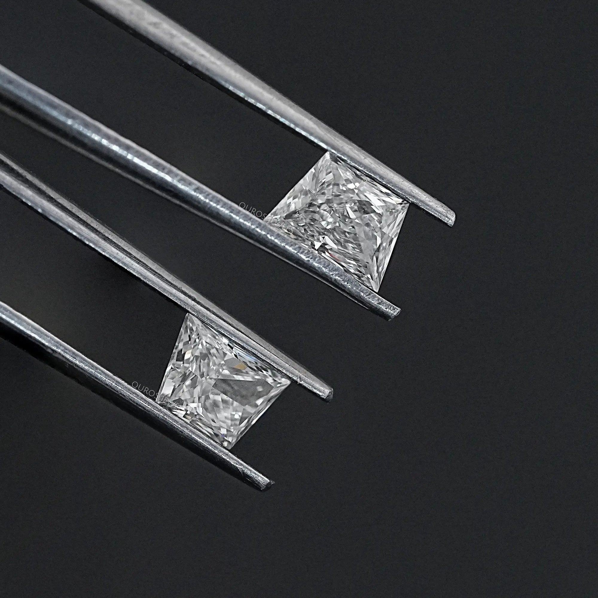 Brilliant Cut Trapezoid Lab Grown Diamond Pair