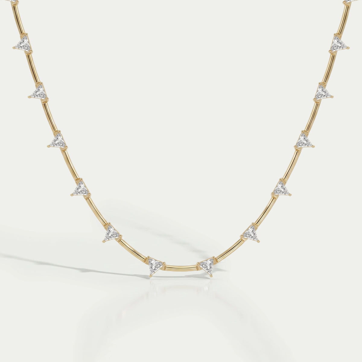 Triangle Cut Bar Chain Necklace Necklaces
