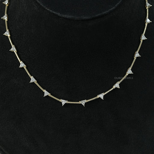 Triangle Cut Bar Chain Necklace Necklaces