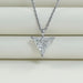 Triangle Cut Lab Diamond Solitaire Pendant Necklaces