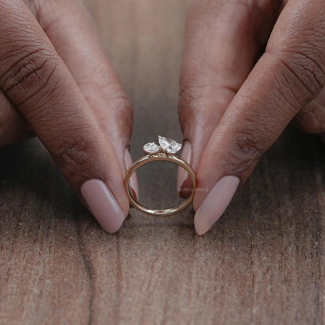 Oval And Pear Lab Diamond Toi Et Moi Ring Ring