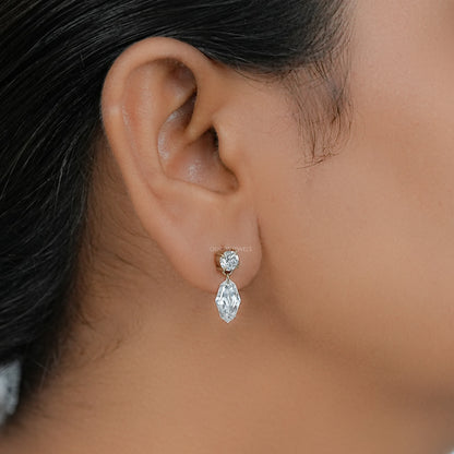 Trio Rosenschliff Runde Diamant-Halo-Ohrstecker