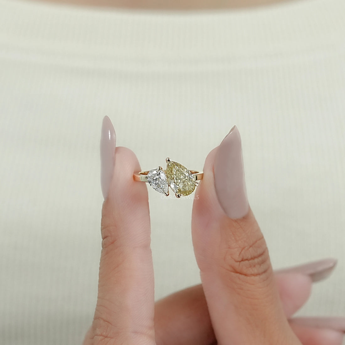 Two Pear Diamond Toi Et Moi Ring Ring